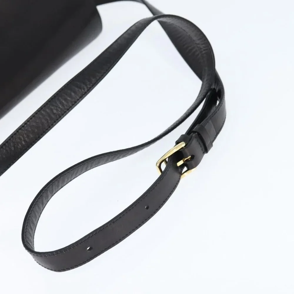 Authentic CELINE Shoulder Bag Leather Dark Brown Gold - Picture 14 of 16